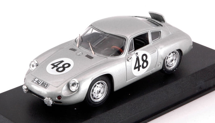 PORSCHE 356B CARRERA ABARTH N 48 7th 12h SEBRING 1962 GURNEY - HOLBERT SILVER 1:43