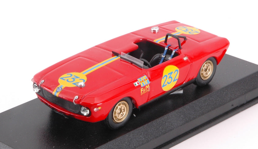 LANCIA FULVIA F&M SPECIAL HF SPIDER N 232 TARGA FLORIO 1969 MAGLIOLI - PINTO RED 1:43