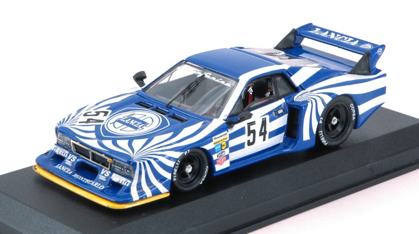 LANCIA BETA MONTECARLO turbo TEAM LANCIA CORSE N 54 WINNER Gr.5 6h SILVERSTONE 1980 WALTER ROHRL - MICHELE ALBORETO BLUE WHITE 1:43