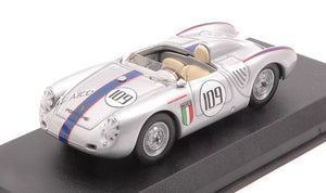 PORSCHE 550 RS SPIDER N 109 MEMORIAL NASSAU TROPHY RACE 1957 R.RODRIGUEZ SILVER 1:43