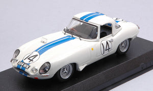 JAGUAR E-TYPE N 14 24h LE MANS 1963 HANSGEN - PABST WHITE BLUE 1:43