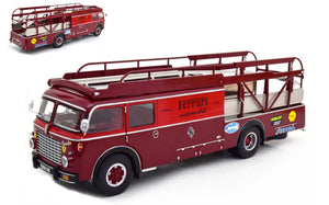 FIAT 642RN2 TRUCK BARTOLETTI F1 FERRARI CAR TRANSPORTER 1957 RED BORDEAUX 1:18