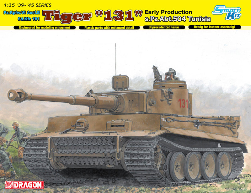 TIGER I 131 EARLY PRODUCTION S.PZ.ABT.504 TUNISIA KIT 1:35