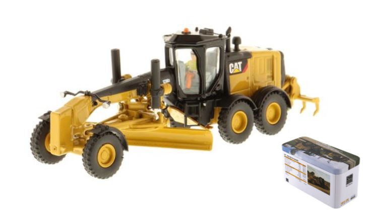 CATERPILLAR CAT12M3 RUSPA LIVELLATRICE GOMMATA - SCRAPER TRACTOR MOTOR GRADER YELLOW BLACK 1:87
