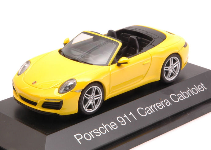 PORSCHE 911 CARRERA CABRIOLET 2016 YELLOW 1:43