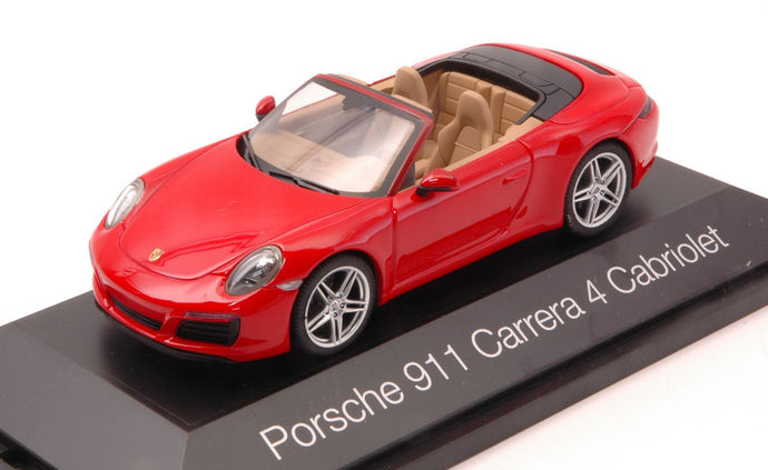 PORSCHE 911 CARRERA 4 CABRIO RED 1:43