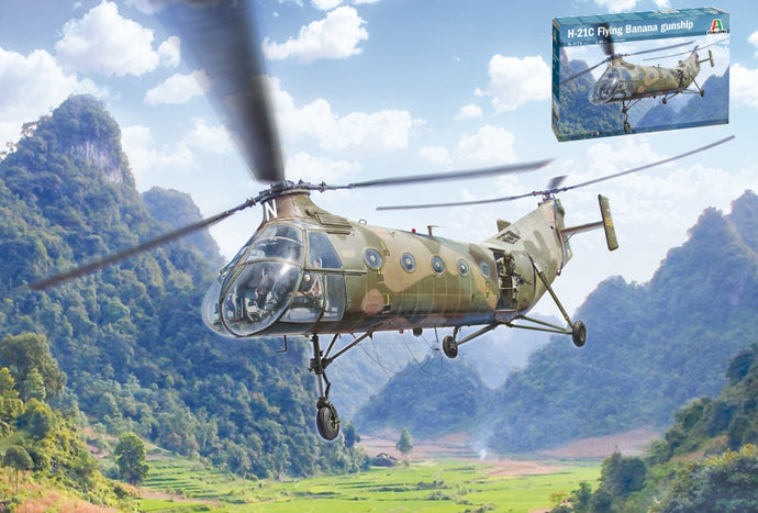 ELICOTTERO H-21C FLYNG BANANA GUNSHIP KIT 1:48
