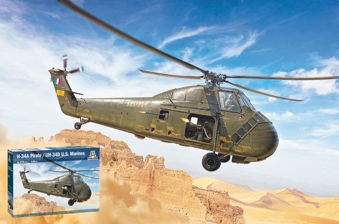 SIKORSKY UH-34D HELICOPTER U.S.A. MARINES 1974 / 1:48