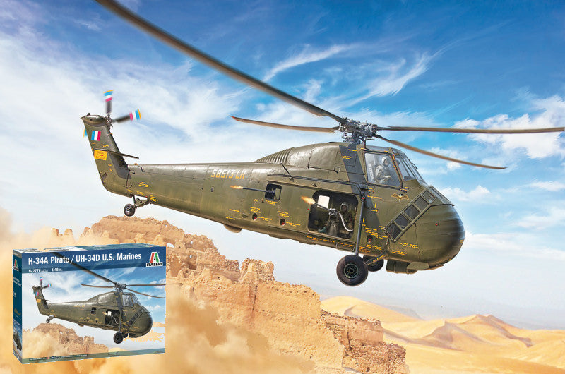 SIKORSKY UH-34D HELICOPTER U.S.A. MARINES 1974 / 1:48