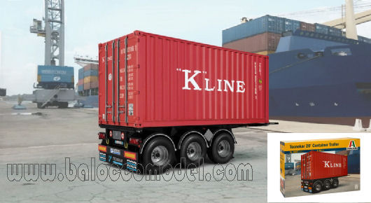 TECNOCAR 20  CONTAINER TRAILER KIT 1:24