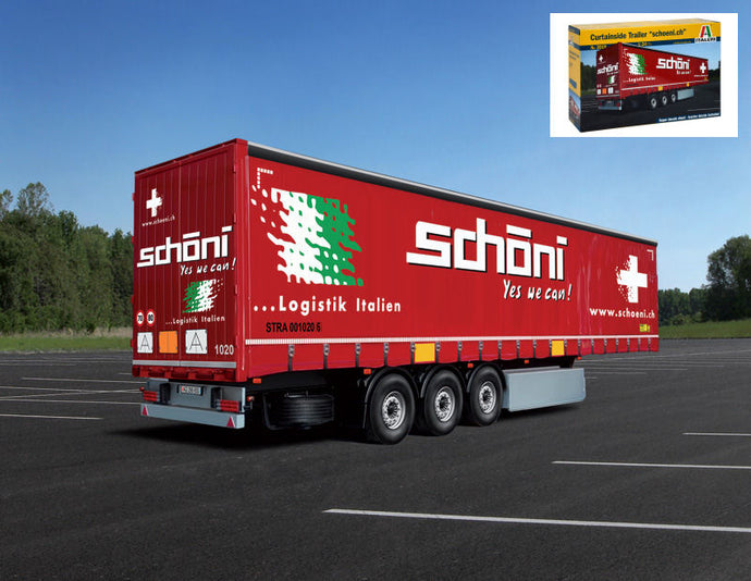 TRAILER TRAILER FOR TRUCK - RIMORCHIO TELONATO - CHOENI.CH TRANSPORTS / 1:24