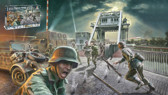 ACCESSORIES WAR BATTLE SET PEGASUS BRIDGE AIRBORNE ASSAULT - 75th ANNIVERSARY D-DAY 1944-2019 / 1:72