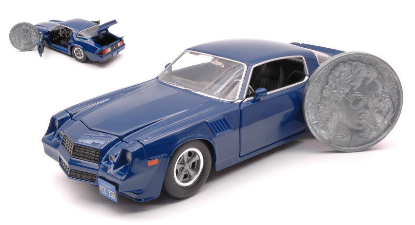 CHEVY CAMARO Z28 BILLY'S STRANGER THINGS WITH COLLECTIBLE COIN 1:24