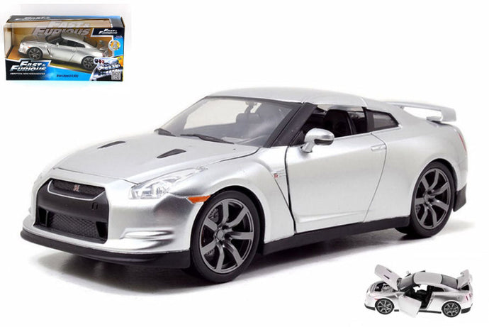 BRIAN'S NISSAN GT-R 35 2009 FAST & FURIOUS 7 SILVER 1:24