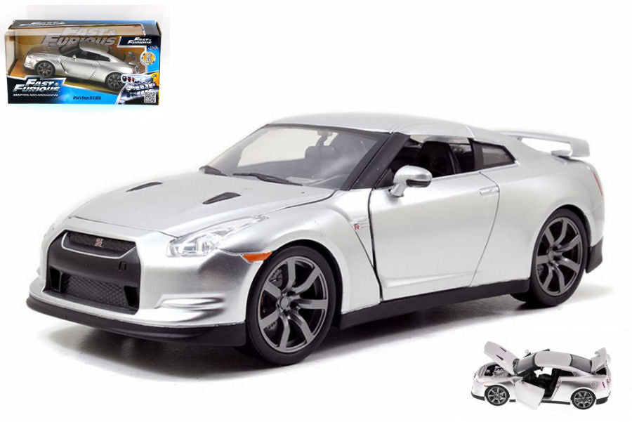 BRIAN'S NISSAN GT-R 35 2009 FAST & FURIOUS 7 SILVER 1:24