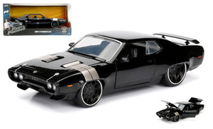 DOM'S PLYMOUTH GTX "FAST & FURIOUS 8" BLACK 1:24