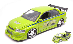BRIAN'S MITSUBISHI LANCER EVOLUTION VII FAST & FURIOUS LIGHT GREEN 1:24