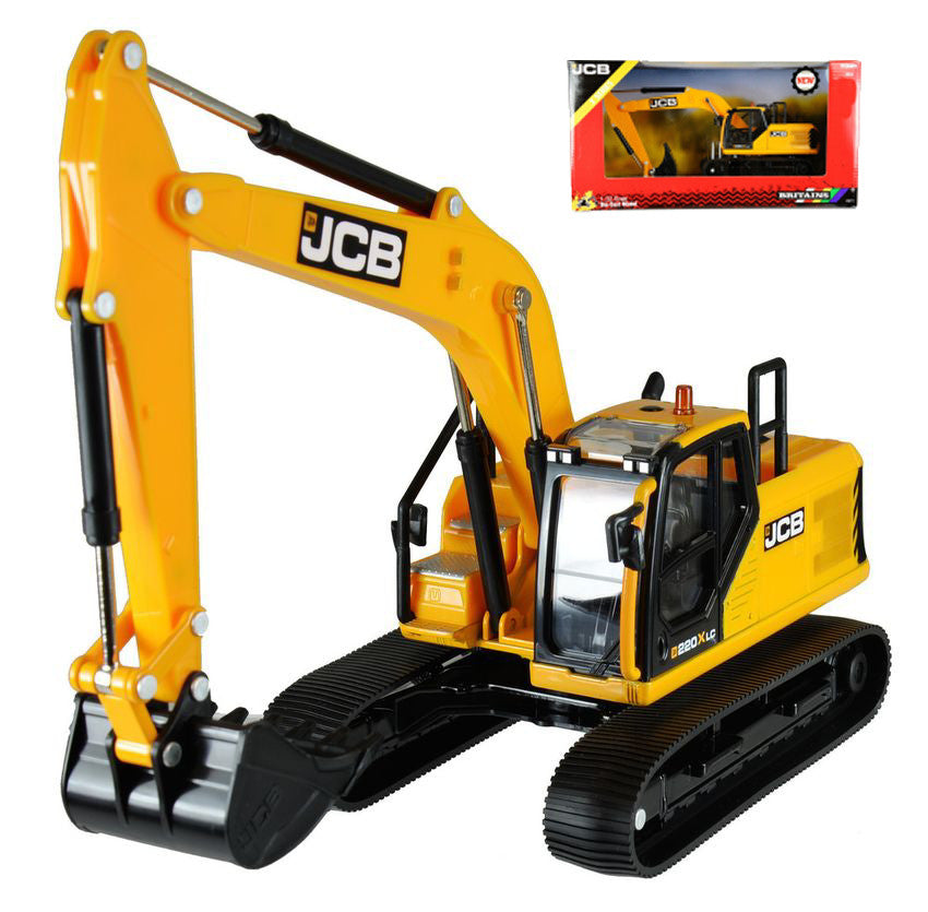 JCB 220XLC ESCAVATORE CINGOLATO TRACTOR 2012 - EXCAVATOR YELLOW BLACK 1:32