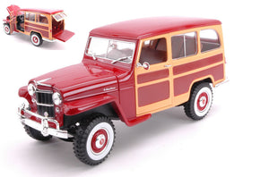 WILLYS JEEP BURGUNDY 1:18