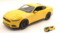 Indlæs billede til gallerivisning FORD USA MUSTANG COUPE 5.0 GT 2015 YELLOW 1:18