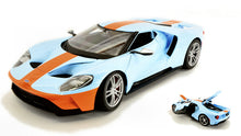Indlæs billede til gallerivisning FORD GT 2017 lys blå/orange 1:18