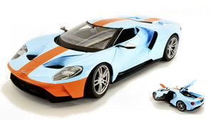 FORD GT 2017 lys blå/orange 1:18