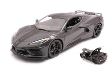 Indlæs billede til gallerivisning Chevrolet CORVETTE STINGRAY 2020 mørk grå/sort 1:18