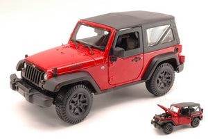 JEEP WRANGLER WILLYS SOFT-TOP 2014 RED BLACK 1:18
