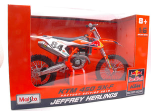 Ktm 450 SX-F #84 JEFFREY HERLINGS (DUTCH RIDER) RED BULL KTM SUPERCROSS orange/blå/hvid 1:6