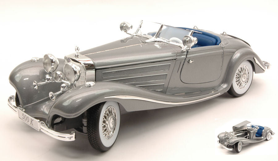 MERCEDES 500 K TYPE 1936 SILVER 1:18