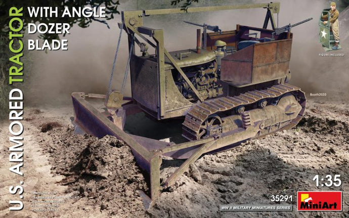 U.S.ARMORED TRACTOR WITH ANGLE DOZER BLADE KIT 1:35