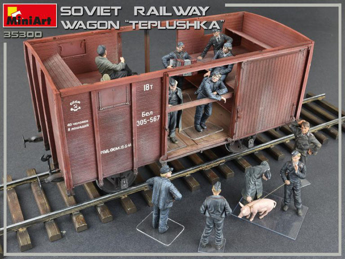 SOVIET RAILWAY WAGON TEPLUSHKA KIT 1:35