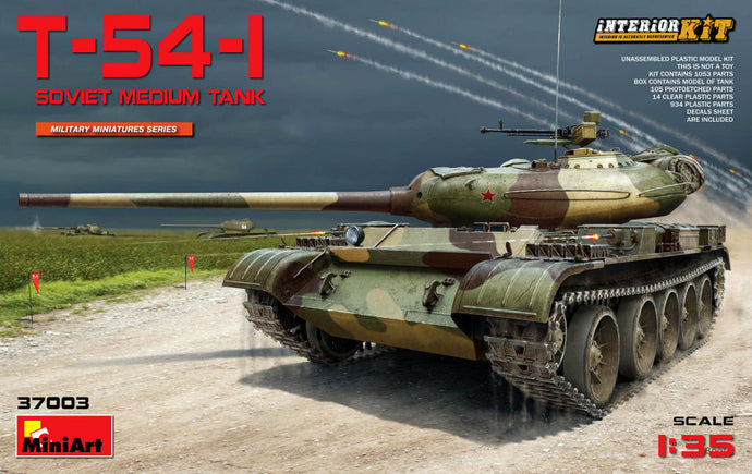 TANK T-54-I SOVIET MEDIUM MILITARY TANK 1945 / 1:35
