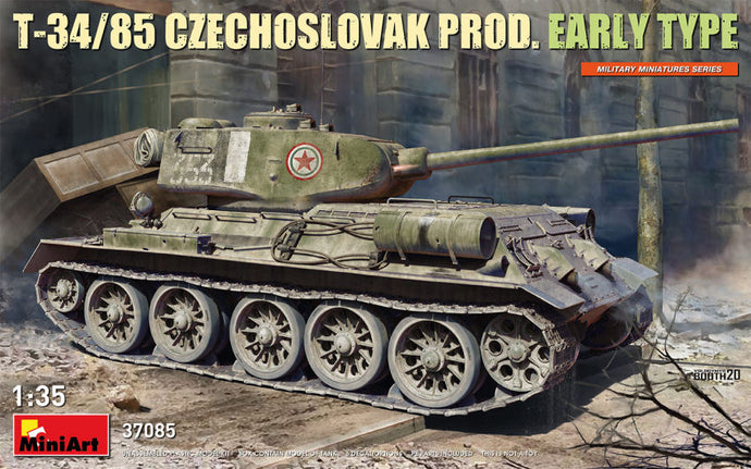 KAMPFPANZER T-34/85 TANK MILITARY CZECHOSLOVAK 1944 / 1:35