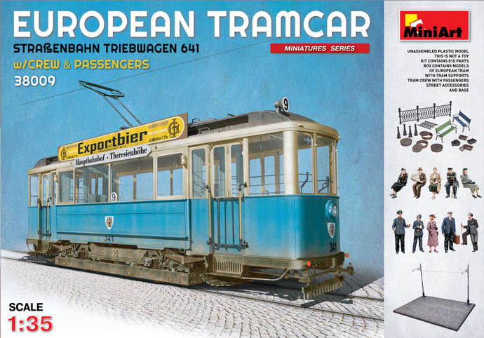 EUROPEAN TRAMCAR W/CREW & PASSENGERS KIT 1:35