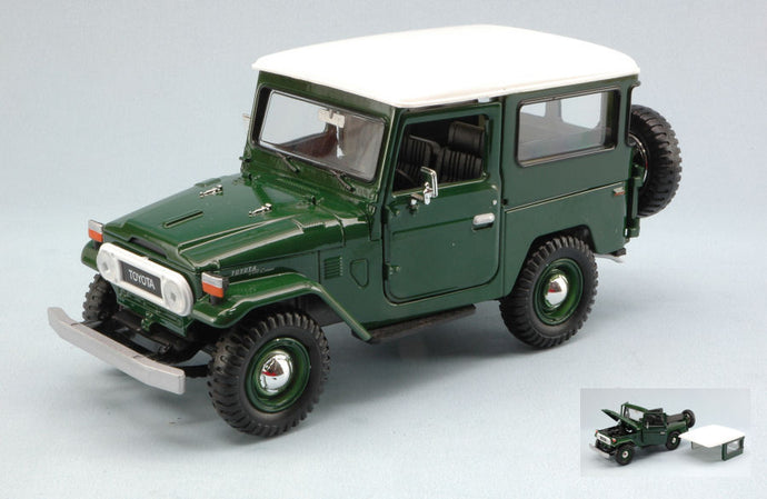 TOYOTA FJ40 LAND CRUISER HARD-TOP CLOSED 1980 RED WHITE 1:24