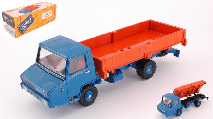 BERLIET STRADAIR BENNE BASCULANTE LATERALE ORANGE & BLUE 1:43