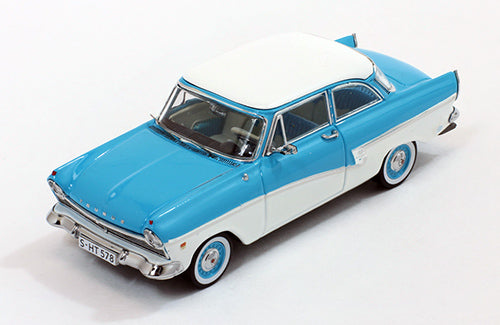 FORD TAUNUS 17M 1957 LIGHT BLUE/WHITE 1:43