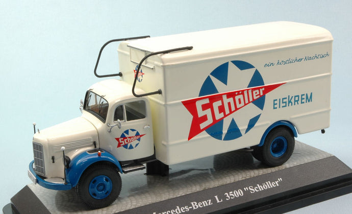 MERCEDES L 3500 BOX WAGON SCHOLLER ICE CREAM 1:43