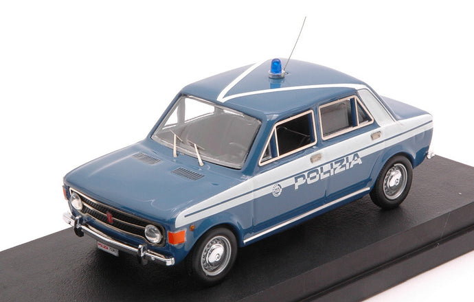 FIAT 128 4 PORTE POLIZIA STRADALE 1970 LIGHT BLUE WHITE 1:43