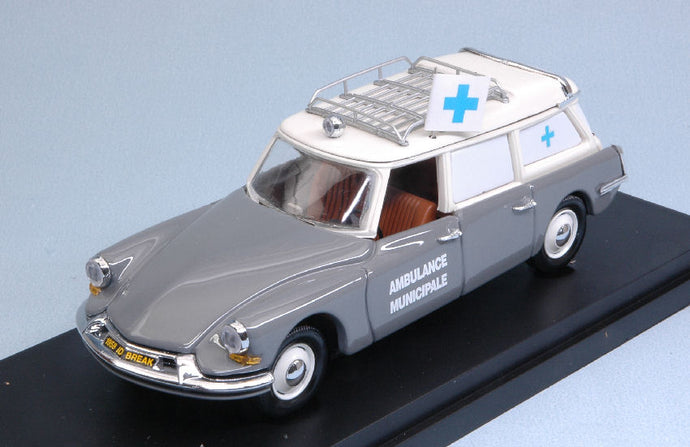 CITROEN DS19 BREAK AMBULANZA MUNICIPALE 1962 - AMBULANCE 2 TONE GREY 1:43