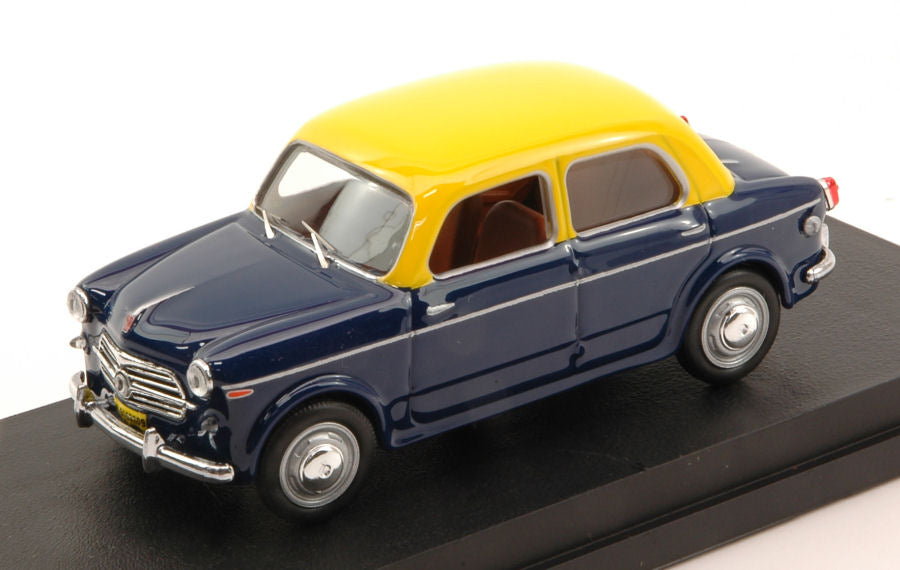 FIAT 1100TV TAXI MUMBAI INDIA 1956 BLUE YELLOW 1:43