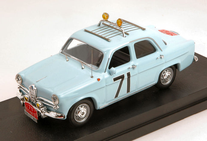 ALFA ROMEO GIULIETTA TI N 71 RALLY MONTECARLO 1960 LOFFLER - JOHANSSON LIGHT BLUE 1:43