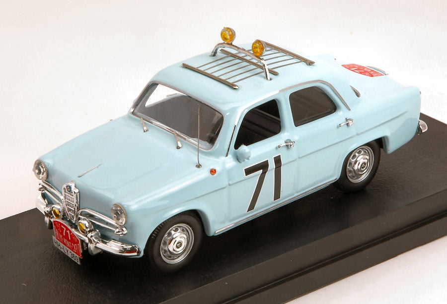 ALFA ROMEO GIULIETTA TI N 71 RALLY MONTECARLO 1960 LOFFLER - JOHANSSON LIGHT BLUE 1:43