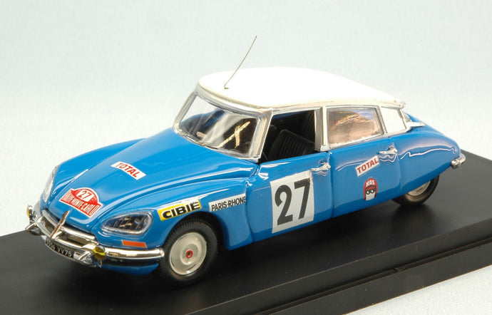 CITROEN DS21 N 27 RALLY MONTECARLO 1970 POUDEROUX - VINCENT BLUE 1:43