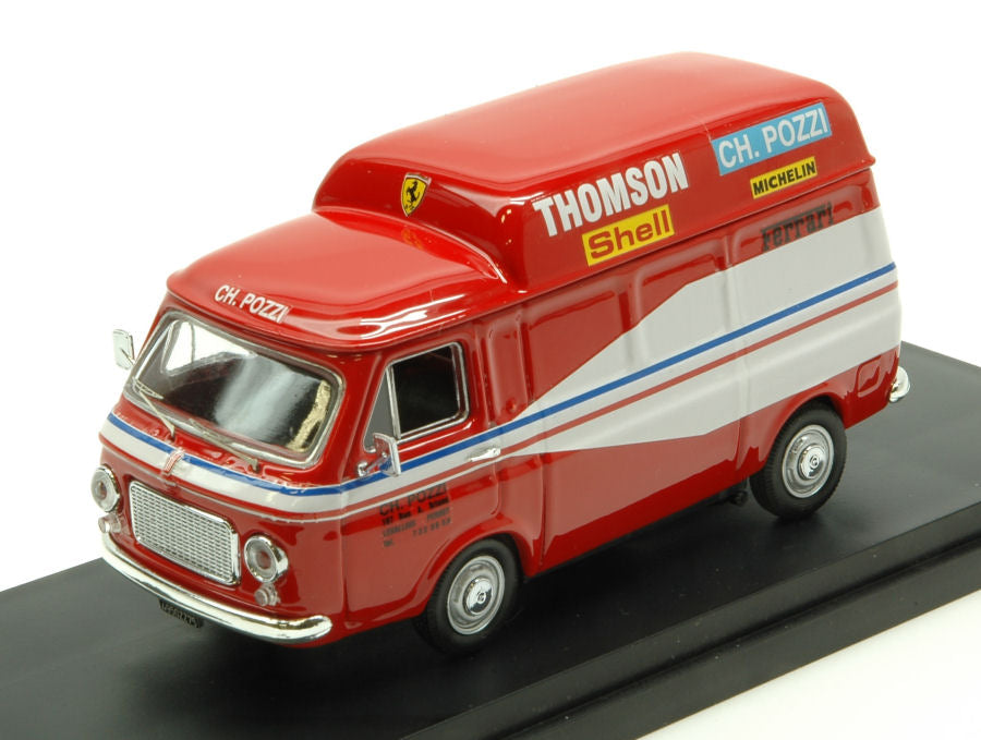 FIAT 238 VAN ASSISTENZA CORSE FERRARI CH POZZI 24h LE MANS 1978 RED WHITE 1:43