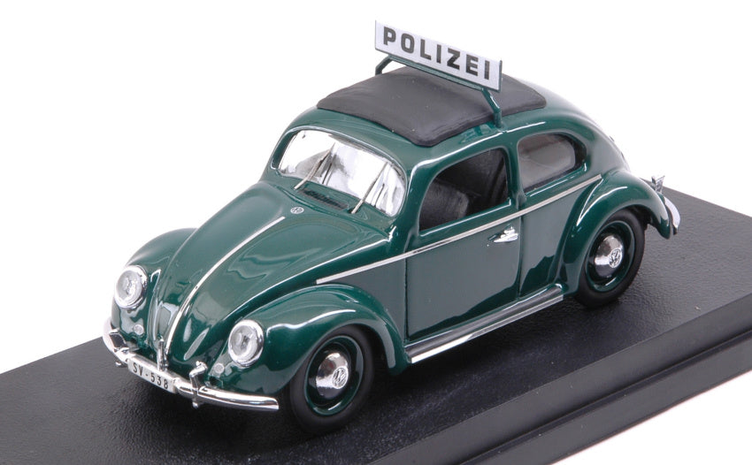 VOLKSWAGEN BEETLE MAGGIOLINO POLIZEI 1953 BLACK 1:43