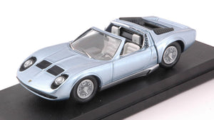 LAMBORGHINI MIURA ROADSTER BERTONE SINGLE SAMPLE BRUXELS MOTOR SHOW 1968 BLUE 1:43