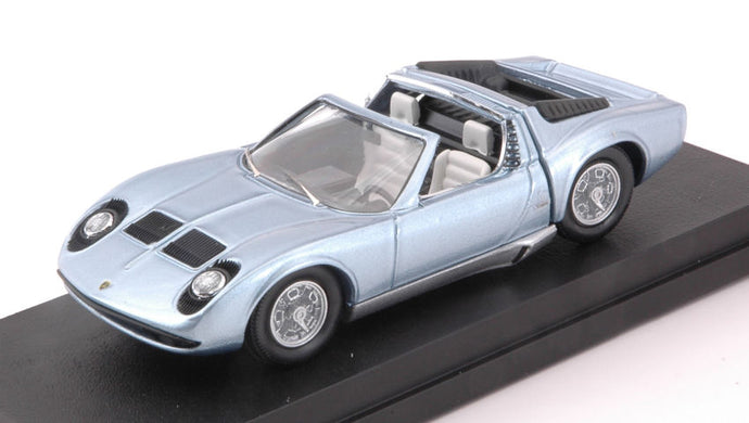 LAMBORGHINI MIURA ROADSTER BERTONE SINGLE SAMPLE BRUXELS MOTOR SHOW 1968 BLUE 1:43