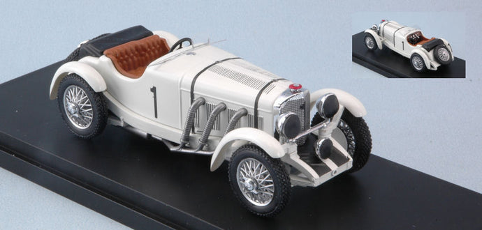 MERCEDES BENZ SSK 7.1L SPIDER N 1 24h LE MANS 1932 MARCEL FOUCRET - PAUL FOUCRET WHITE 1:43